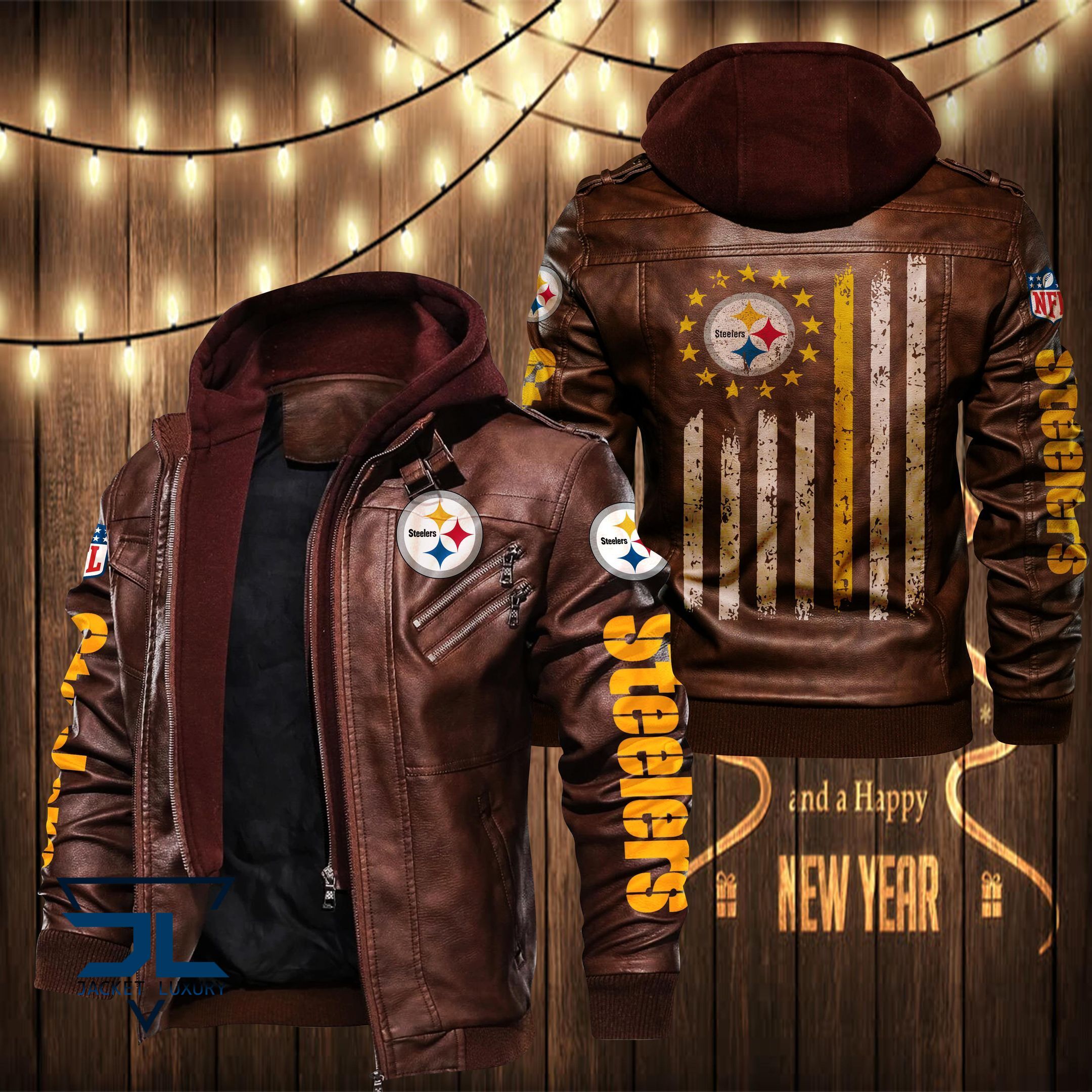 Pittsburgh Steelers NFL Style Leather Jacket For Fan