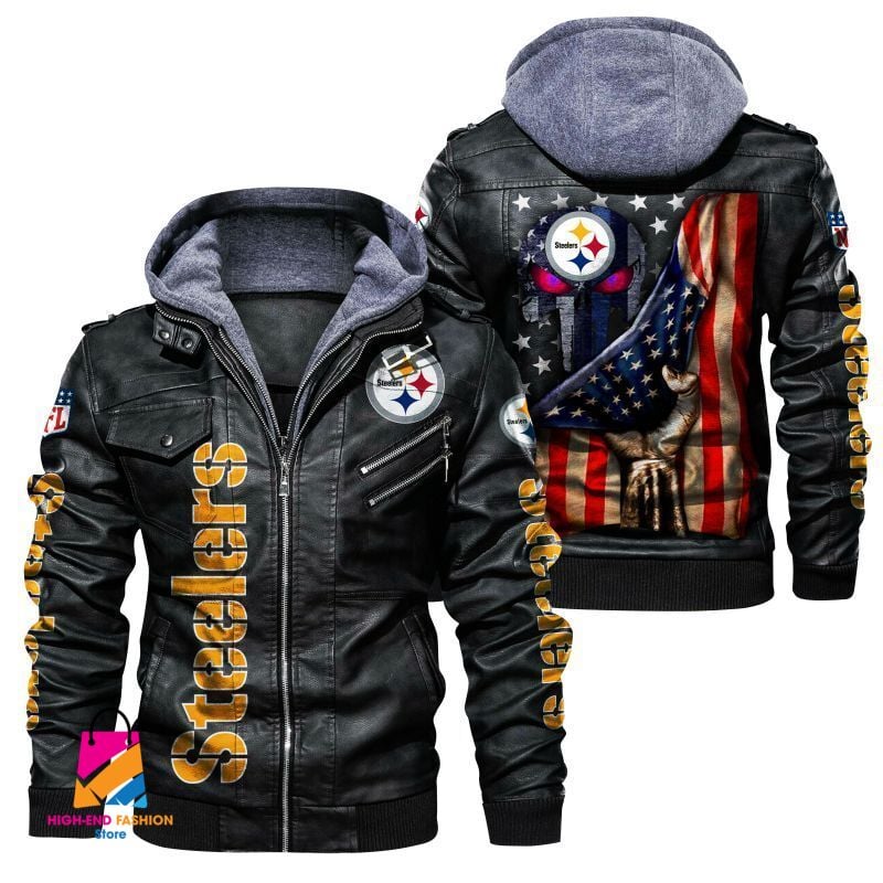 Pittsburgh Steelers NFL Style Leather Jacket For Fan