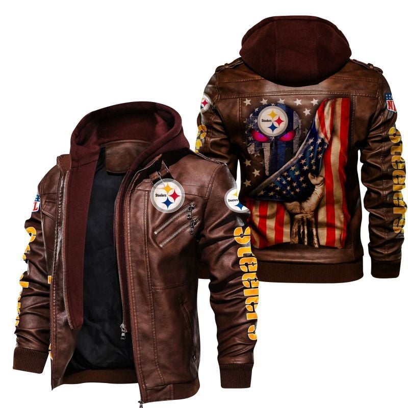 Pittsburgh Steelers NFL Style Leather Jacket For Fan