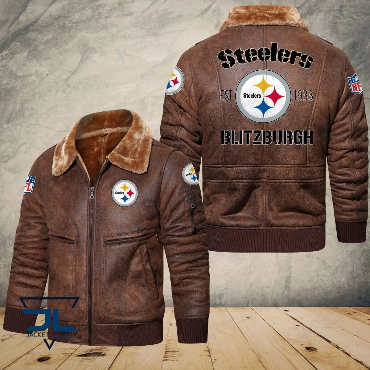 Pittsburgh Steelers NFL Style Leather Jacket For Fans