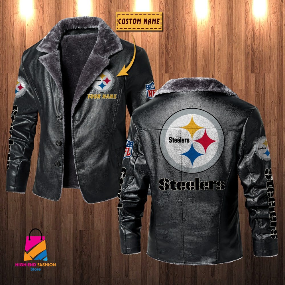 Pittsburgh Steelers NFL Style Leather Jacket For Fans