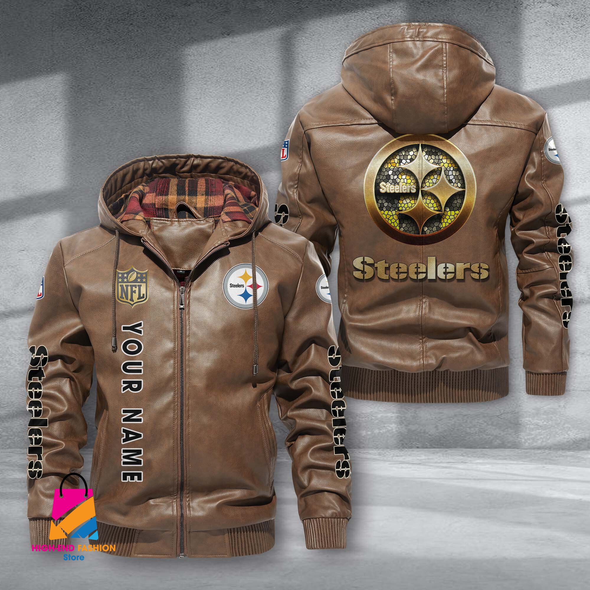 Pittsburgh Steelers NFL Style Leather Jacket For Fans