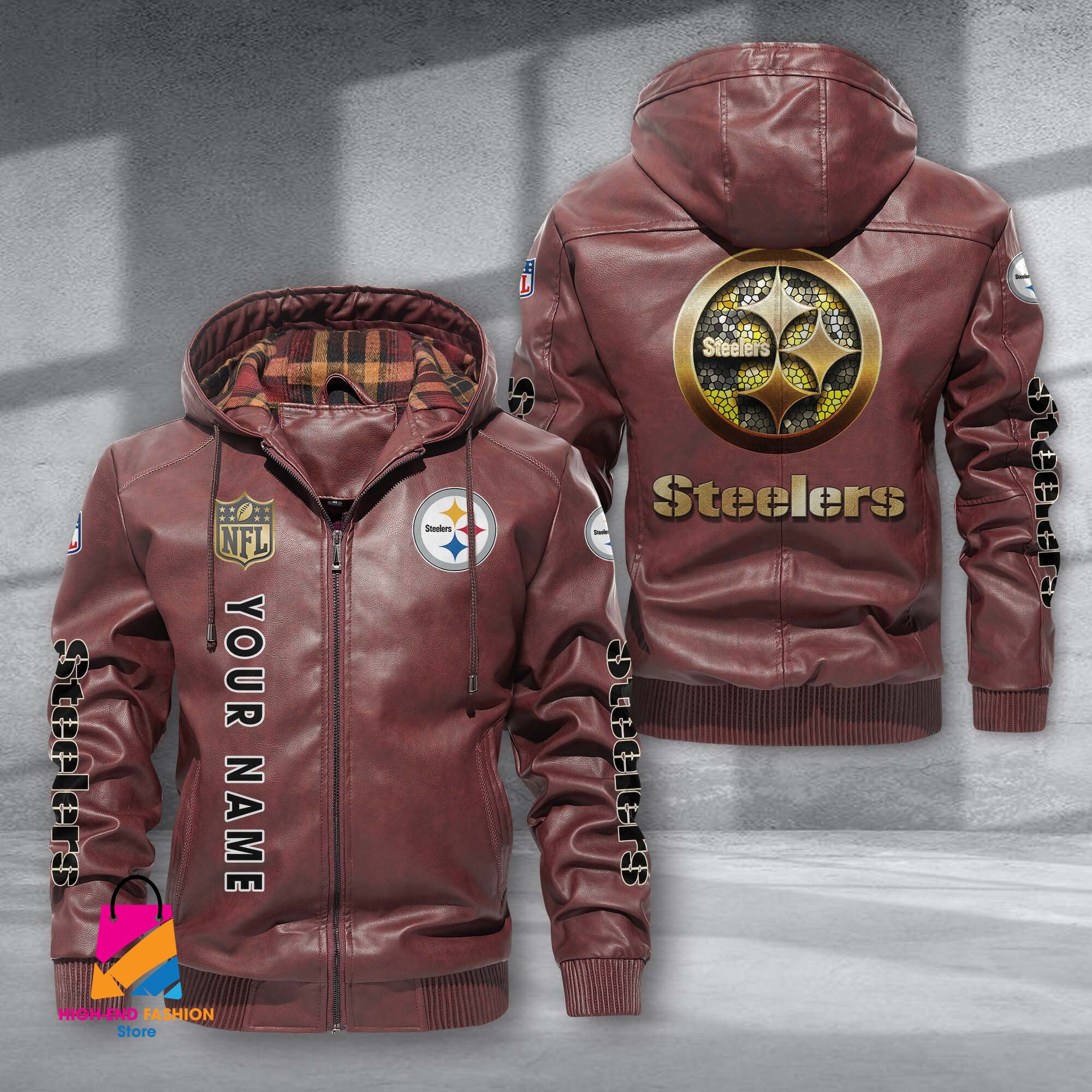 Pittsburgh Steelers NFL Style Leather Jacket For Fans