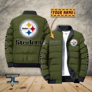 Pittsburgh Steelers NFL Style Puffer Jacket For Fans