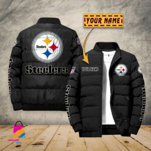 Pittsburgh Steelers NFL Style Puffer Jacket For Fans
