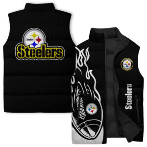 Pittsburgh Steelers NFL Style Sleeveless Puffer Jacket For Fans