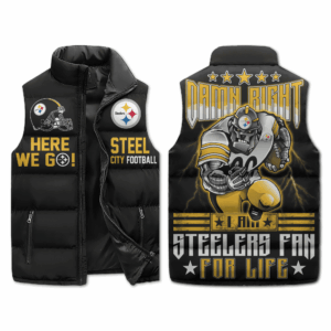 Pittsburgh Steelers NFL Style Sleeveless Puffer Jacket For Fans