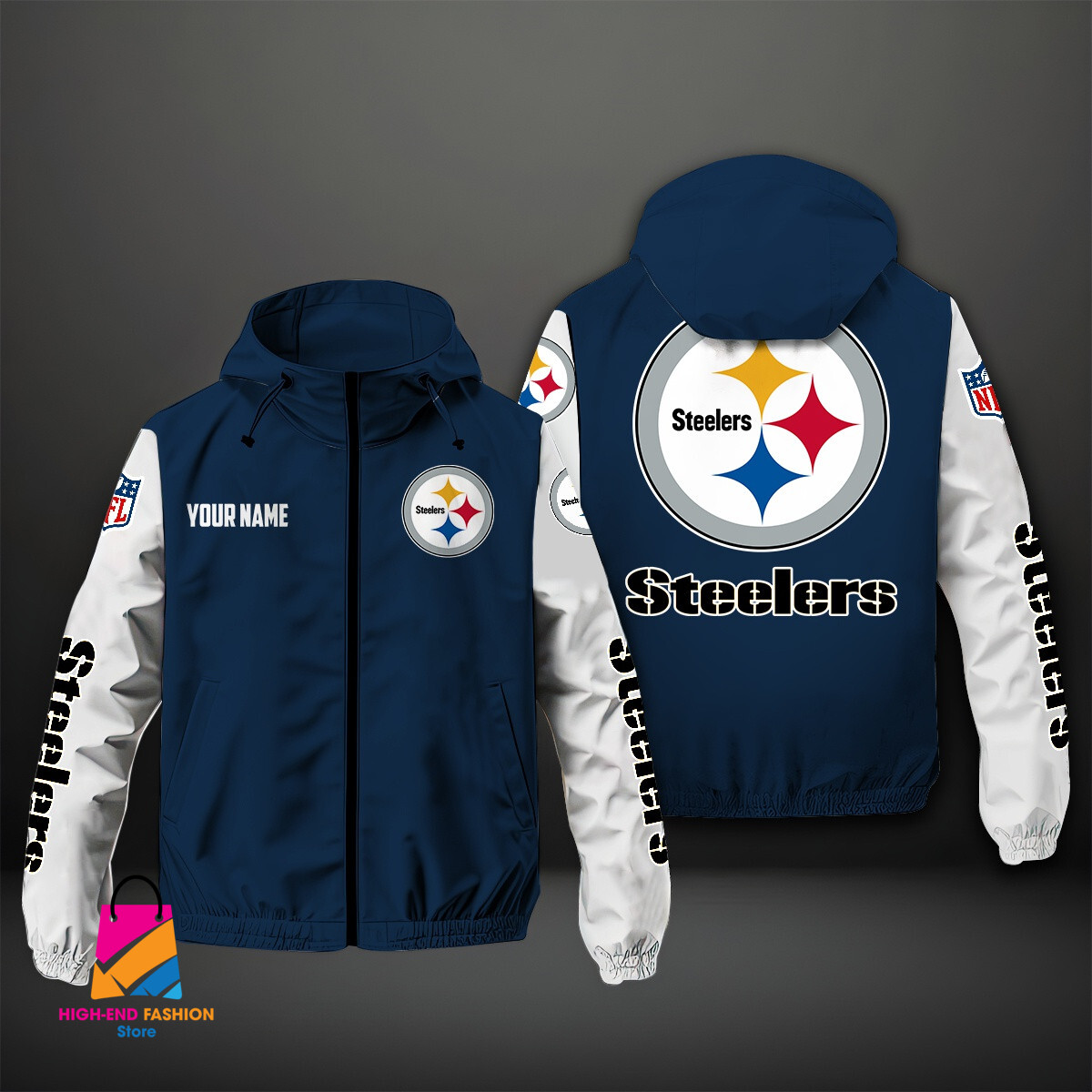 Pittsburgh Steelers NFL Style Windbreaker Jacket For Fans