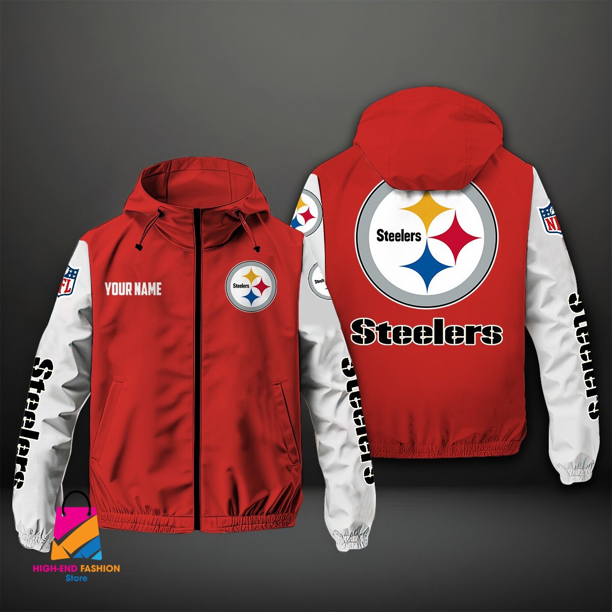 Pittsburgh Steelers NFL Style Windbreaker Jacket For Fans