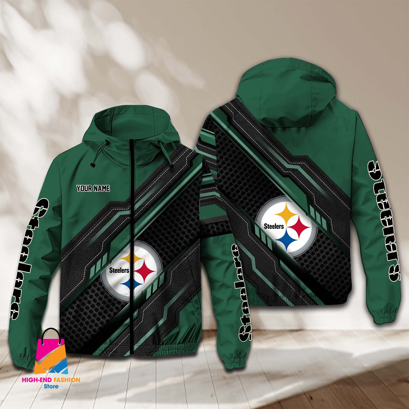 Pittsburgh Steelers NFL Style Windbreaker Jacket For Fans