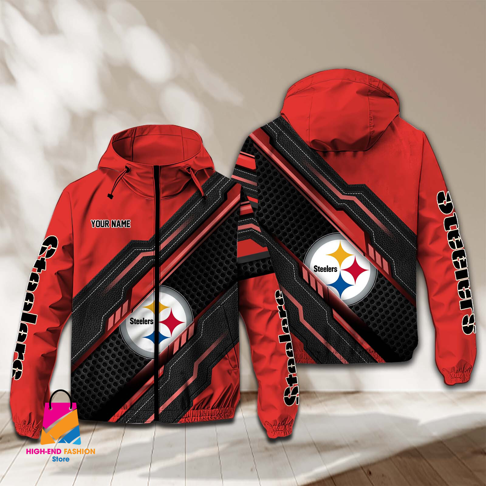 Pittsburgh Steelers NFL Style Windbreaker Jacket For Fans