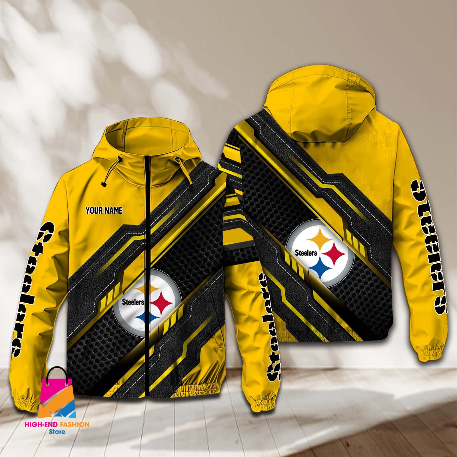 Pittsburgh Steelers NFL Style Windbreaker Jacket For Fans