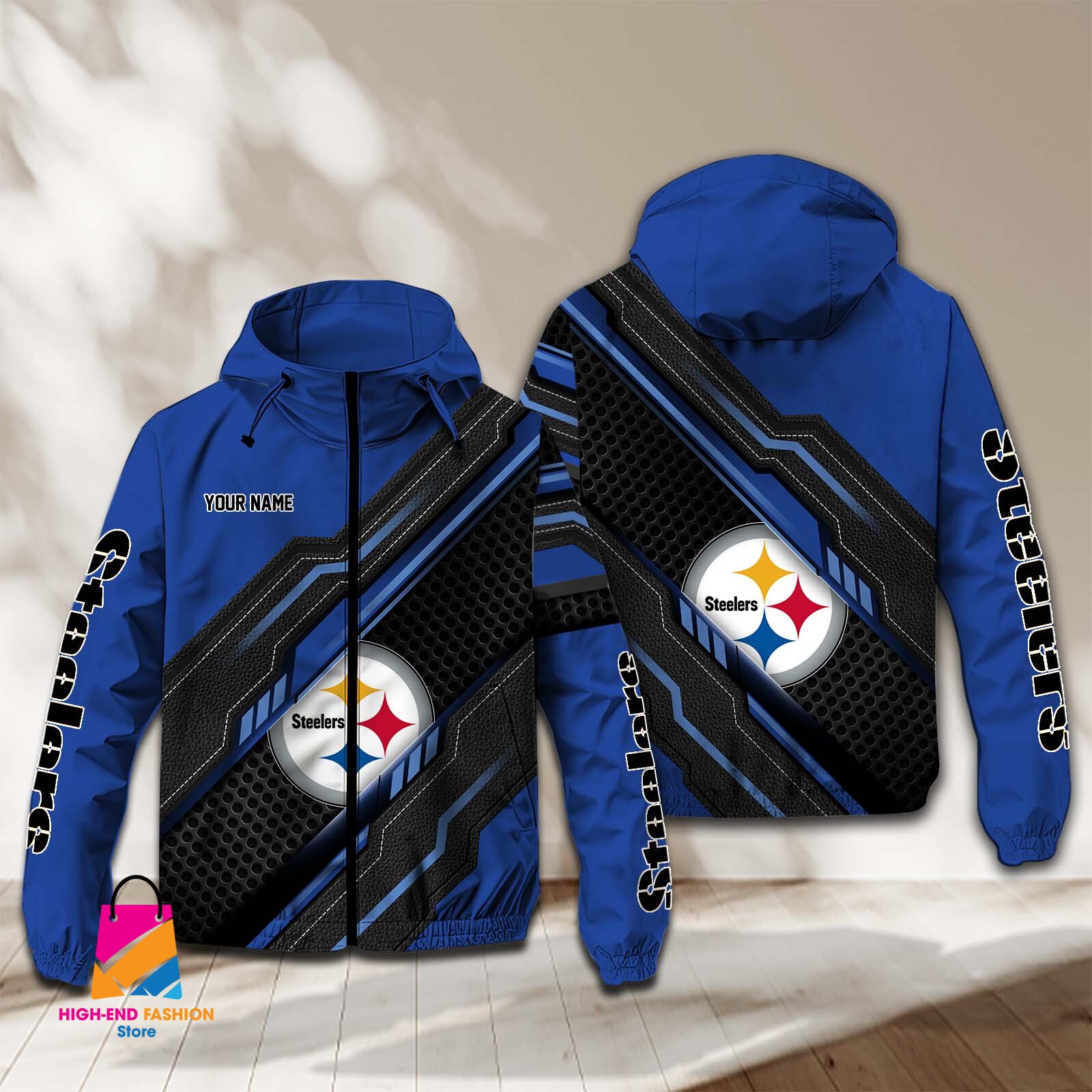 Pittsburgh Steelers NFL Style Windbreaker Jacket For Fans