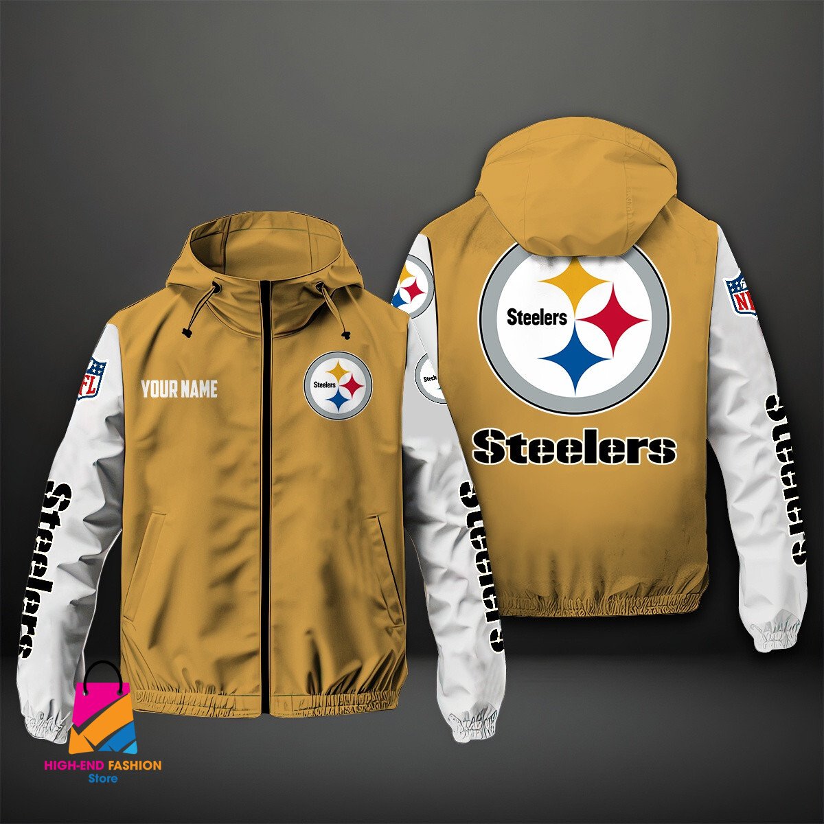 Pittsburgh Steelers NFL Style Windbreaker Jacket For Fans