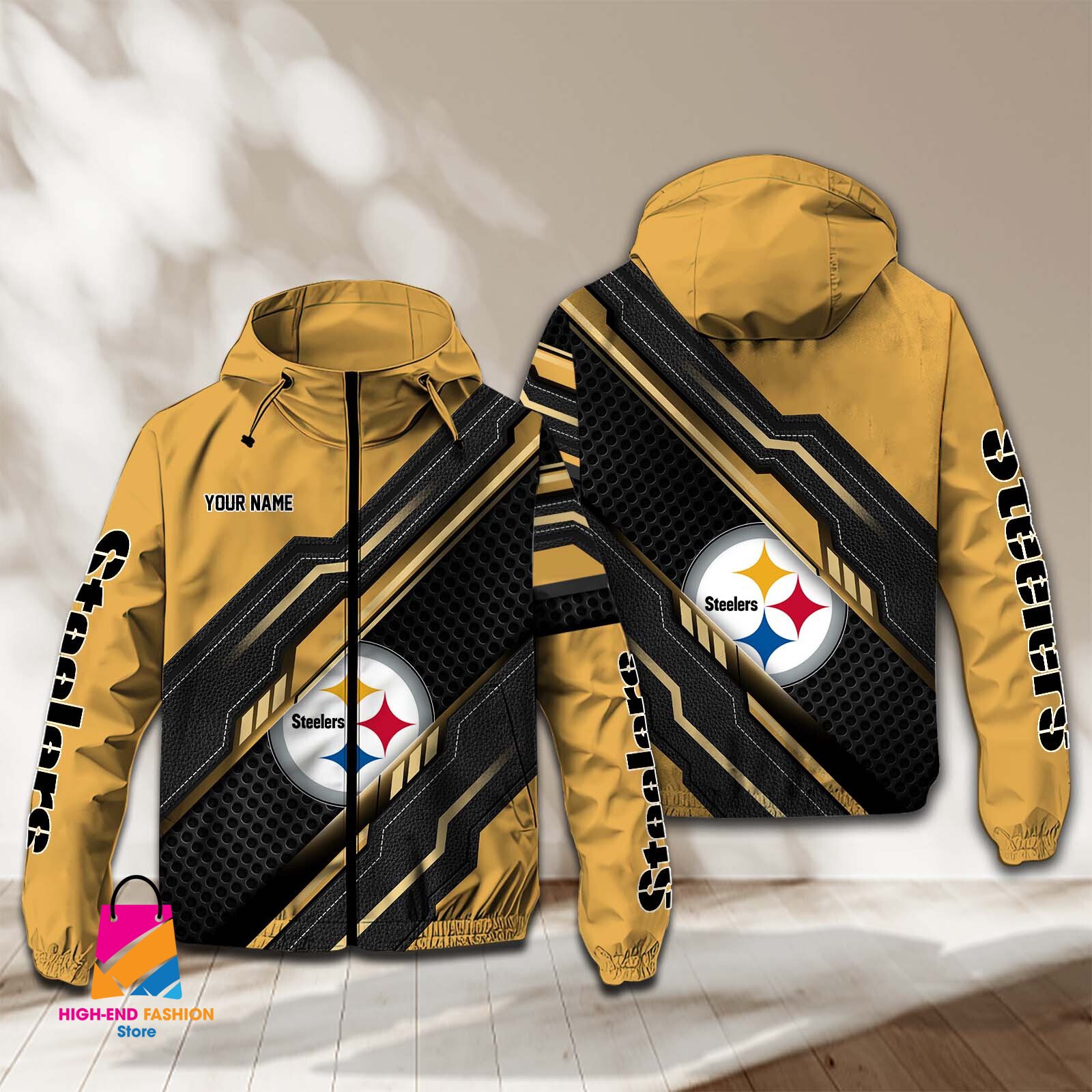 Pittsburgh Steelers NFL Style Windbreaker Jacket For Fans