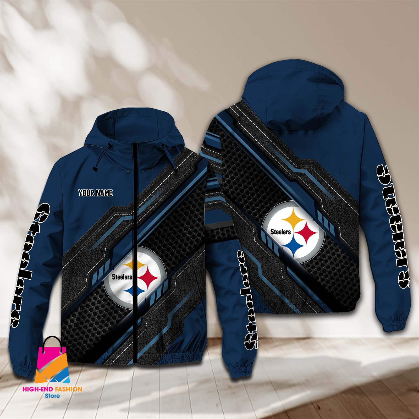 Pittsburgh Steelers NFL Style Windbreaker Jacket For Fans