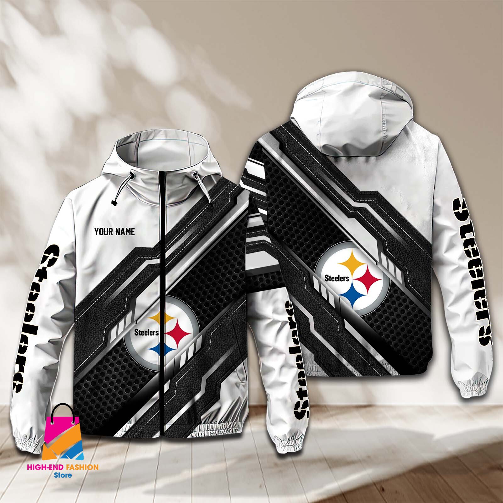 Pittsburgh Steelers NFL Style Windbreaker Jacket For Fans