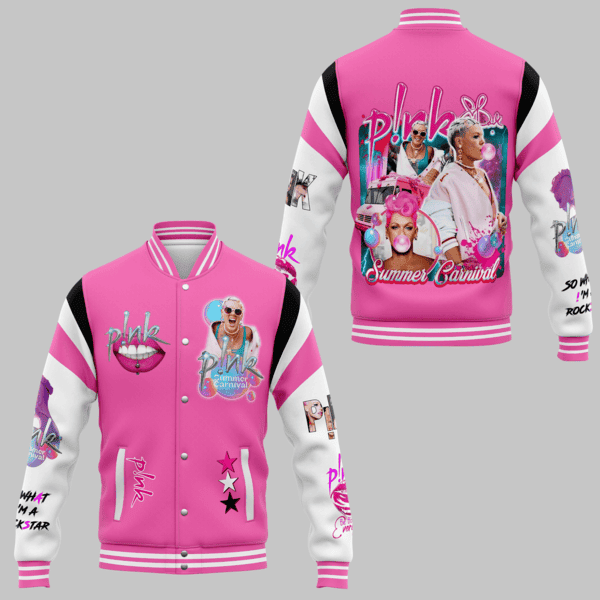 P!nk Music Style Baseball Jacket For Fans