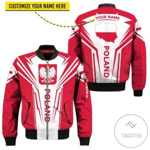 Poland Map Style Bomber Jacket For Fans
