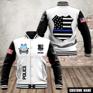 Police Style Baseball Jacket For Fans