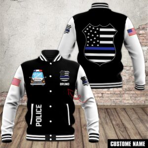 Police Style Baseball Jacket For Fans