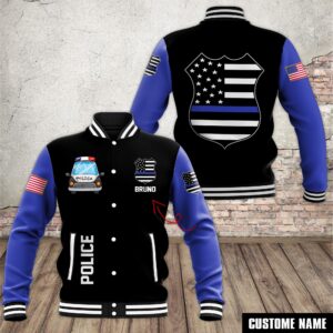Police Style Baseball Jacket For Fans