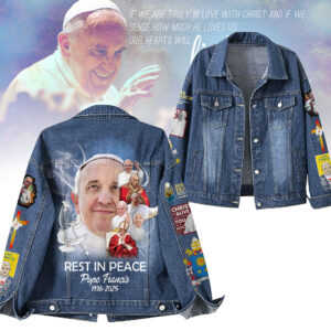 Pope Francis Denim Jacket Gift For Fans