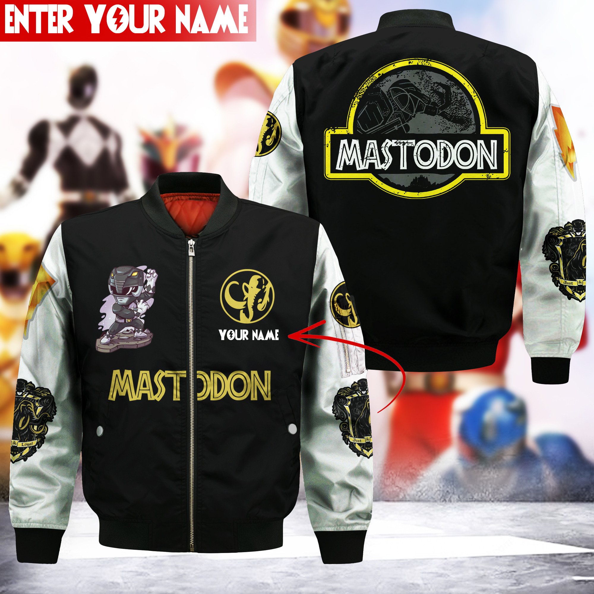 Power Rangers Movies Style Bomber Jacket For Fans