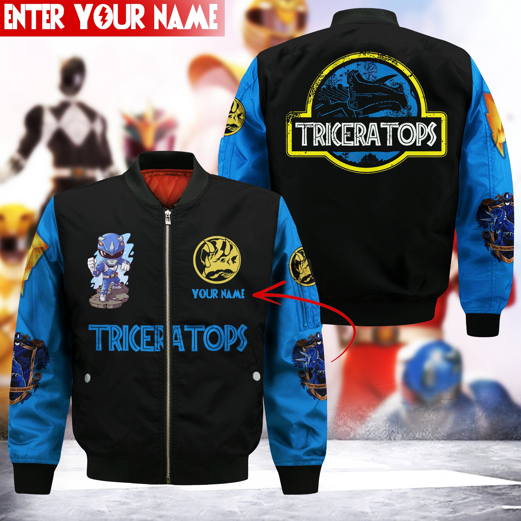 Power Rangers Movies Style Bomber Jacket For Fans