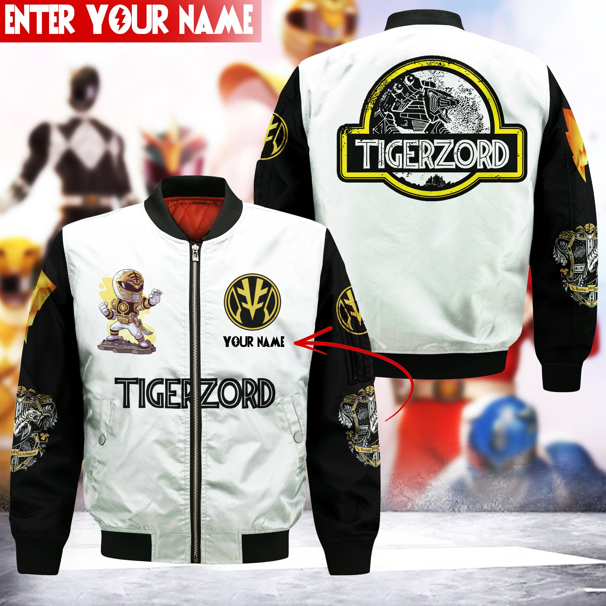 Power Rangers Movies Style Bomber Jacket For Fans