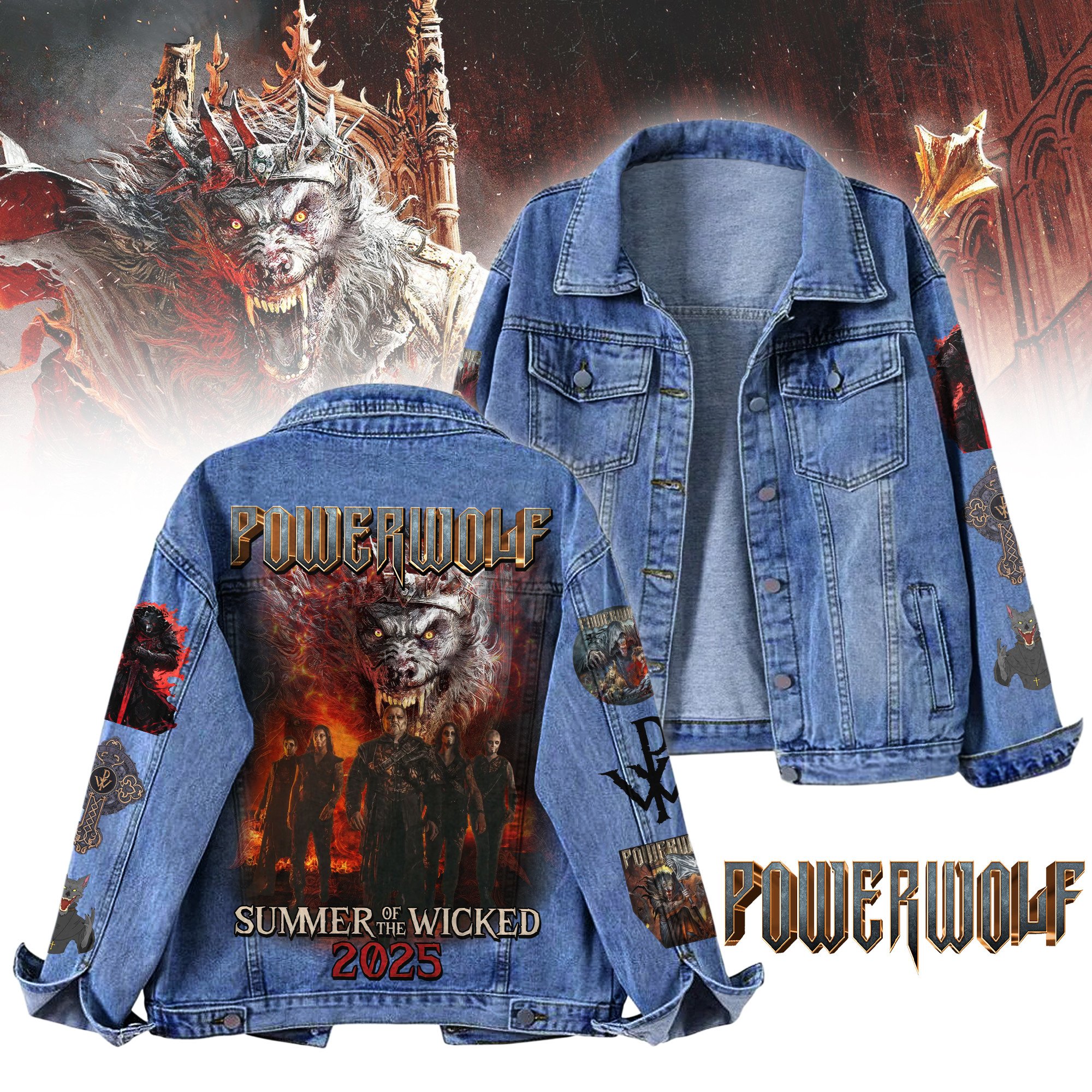 Powerwolf Music Denim Jacket Gift For Fans