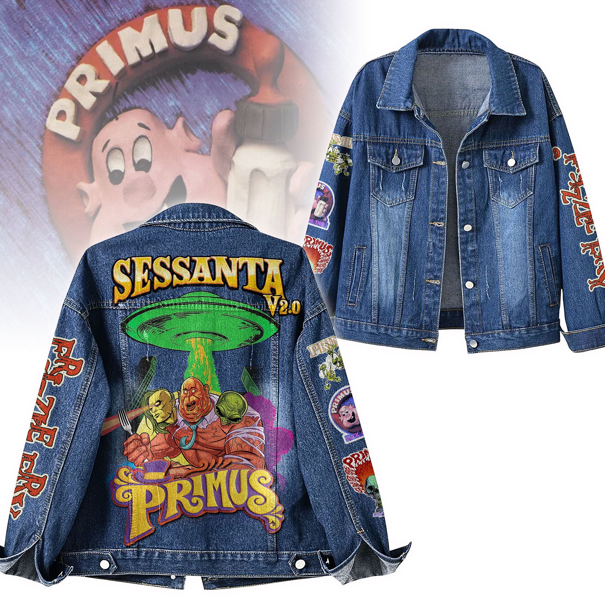 Primus Music Denim Jacket Gift For Fans