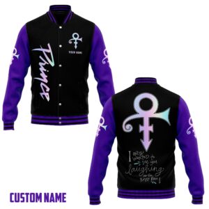Prince Music Style Baseball Jacket For Fans