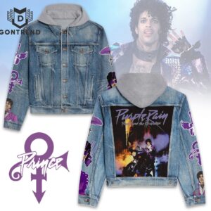 Prince Purple Rain Music Style Hooded Denim Jacket For Fans