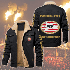 PSV Eindhoven Fleece Thermal Cotton Jacket Style Fleece Thermal Cotton Jacket For Fans