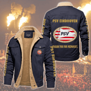 PSV Eindhoven Fleece Thermal Cotton Jacket Style Fleece Thermal Cotton Jacket For Fans