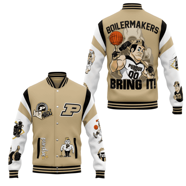 Purdue Boilermakers NCAA Style Baseball Jacket For Fans