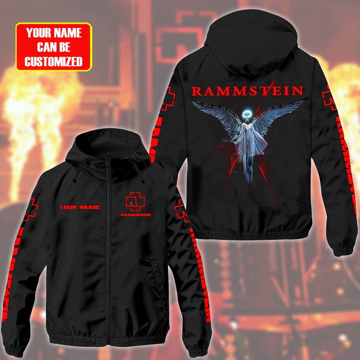 Rammstein Music Personalized Style Windbreaker Jacket For Fans