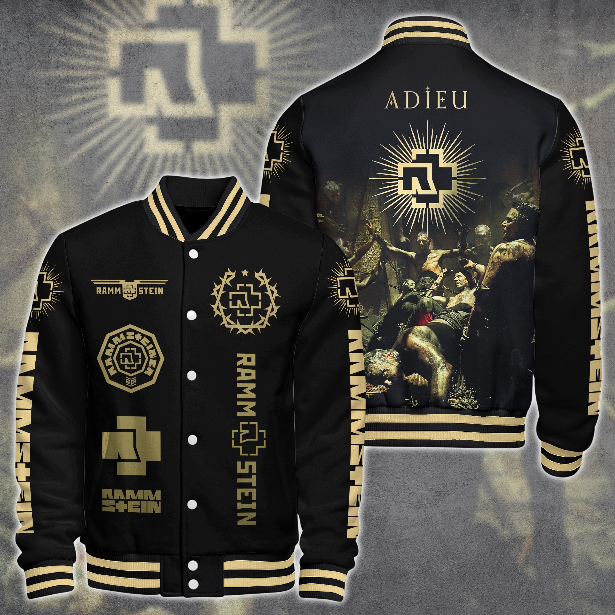 Rammstein Music Style Baseball Jacket For Fans