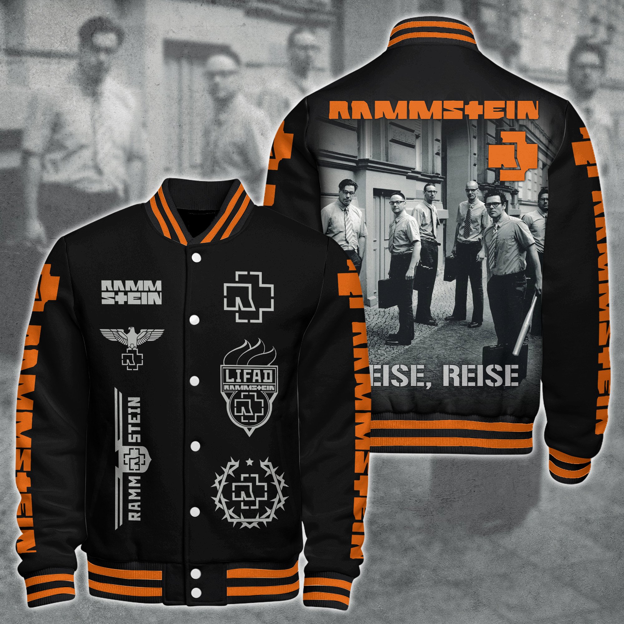 Rammstein Music Style Baseball Jacket For Fans