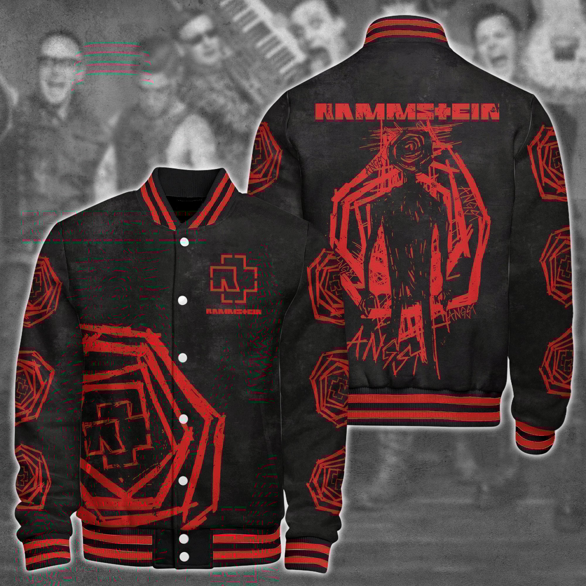 Rammstein Music Style Baseball Jacket For Fans