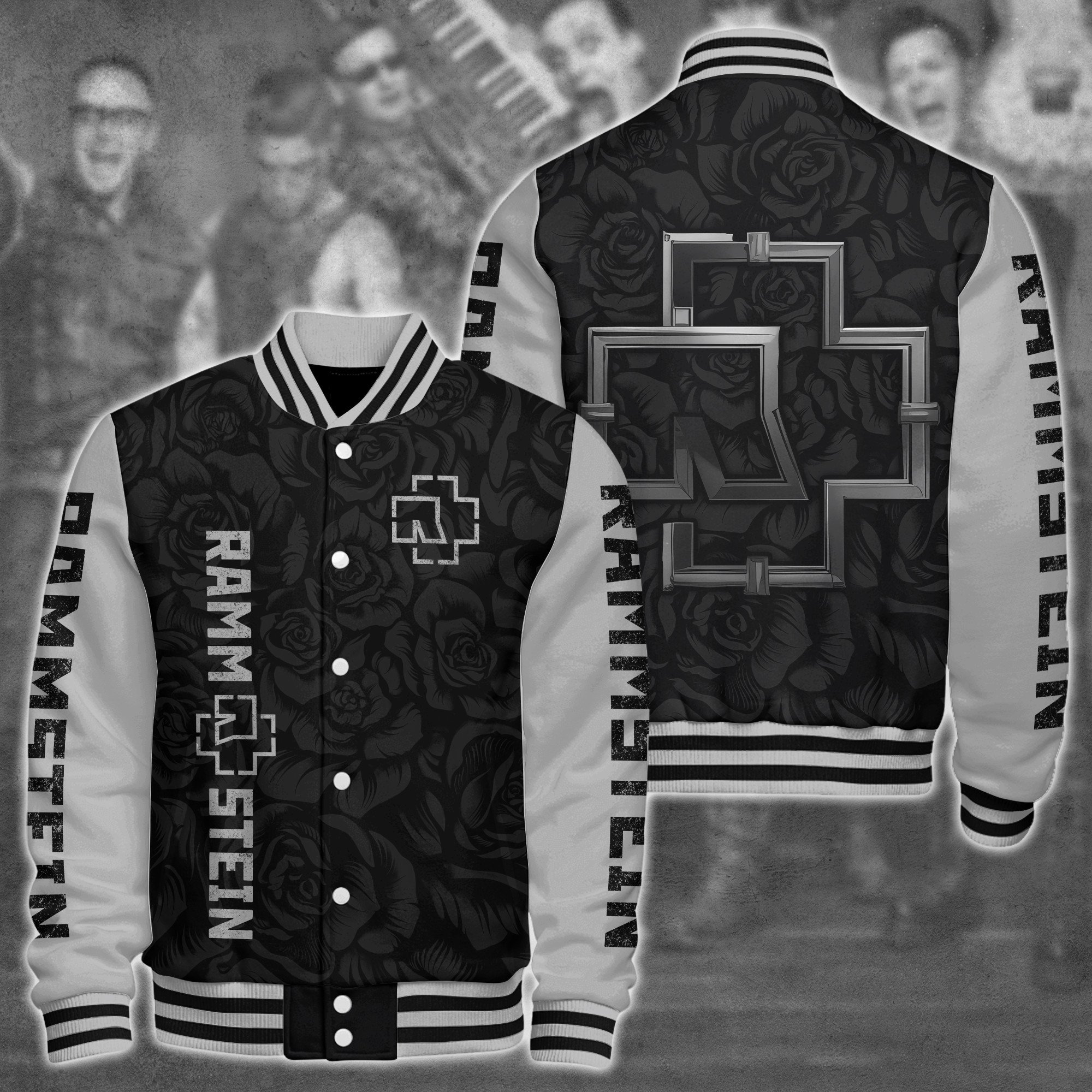 Rammstein Music Style Baseball Jacket For Fans