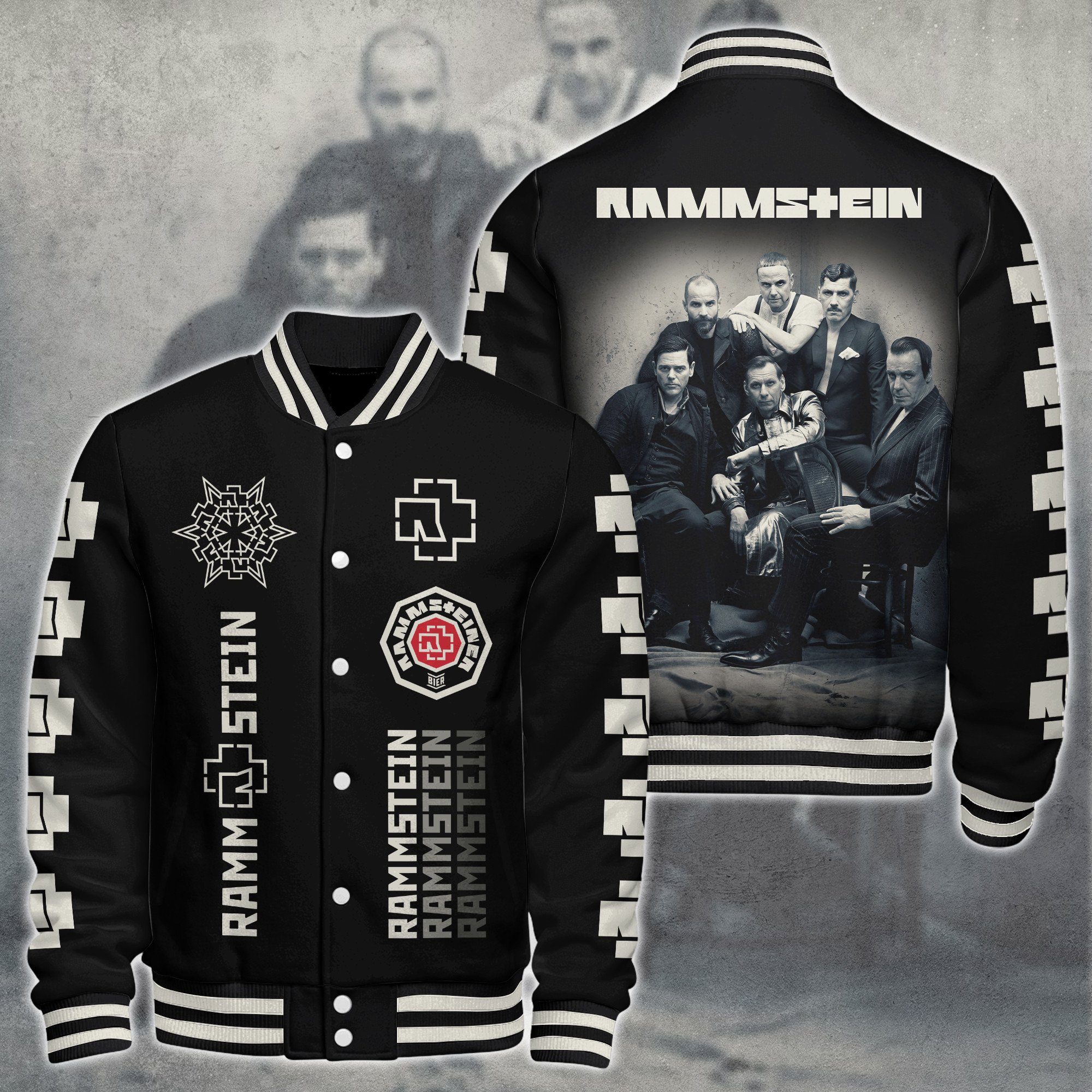 Rammstein Music Style Baseball Jacket For Fans