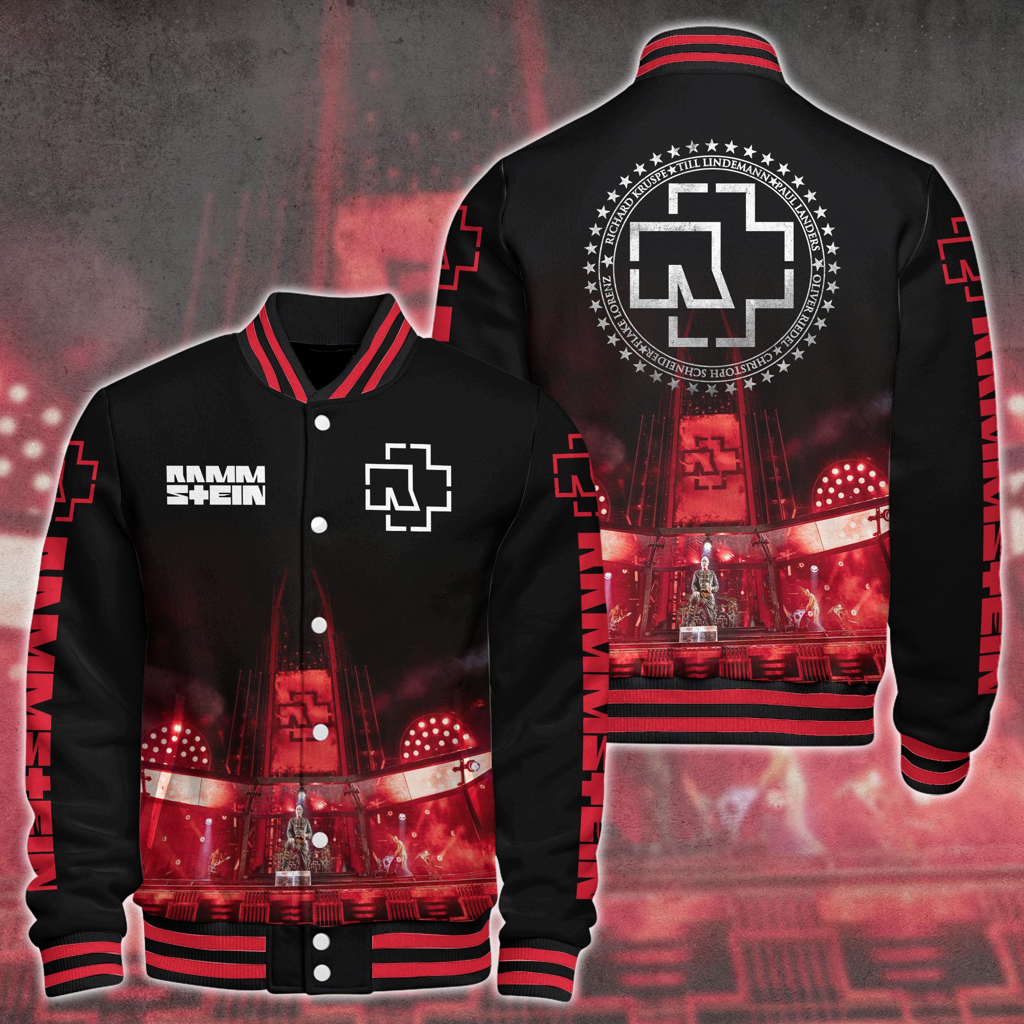 Rammstein Music Style Baseball Jacket For Fans