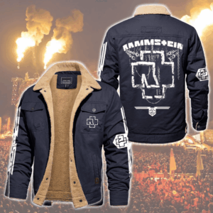 Rammstein Music Style Fleece Thermal Cotton Jacket For Fans