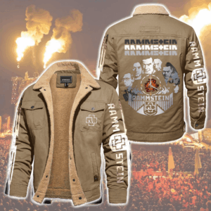 Rammstein Music Style Fleece Thermal Cotton Jacket For Fans