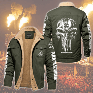 Rammstein Music Style Fleece Thermal Cotton Jacket For Fans