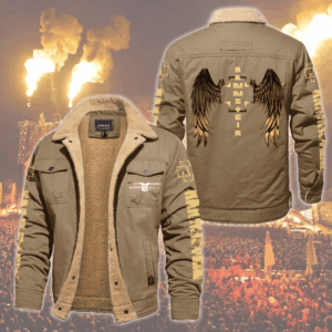 Rammstein Music Style Fleece Thermal Cotton Jacket For Fans