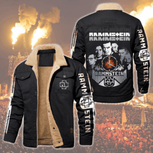 Rammstein Music Style Fleece Thermal Cotton Jacket For Fans