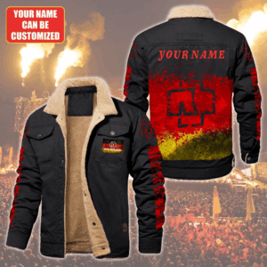 Rammstein Music Style Fleece Thermal Cotton Jacket For Fans